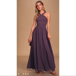 Lulu’s Air of Romance Dusty Purple Maxi Dress